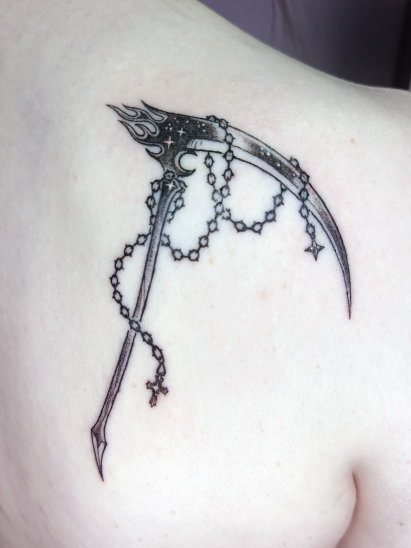 onedaytattstd's tweet photo. Magical Scythe by Violet 💜 
.
❌ BOOK NOW ⚡ https://t.co/EIl74IjtjJ
.
 #tattoostudio #tattoos #tattooart #tattoolondon #londonartist #londonart #tattoolife #tattooideas https://t.co/8dUOfTkNx1