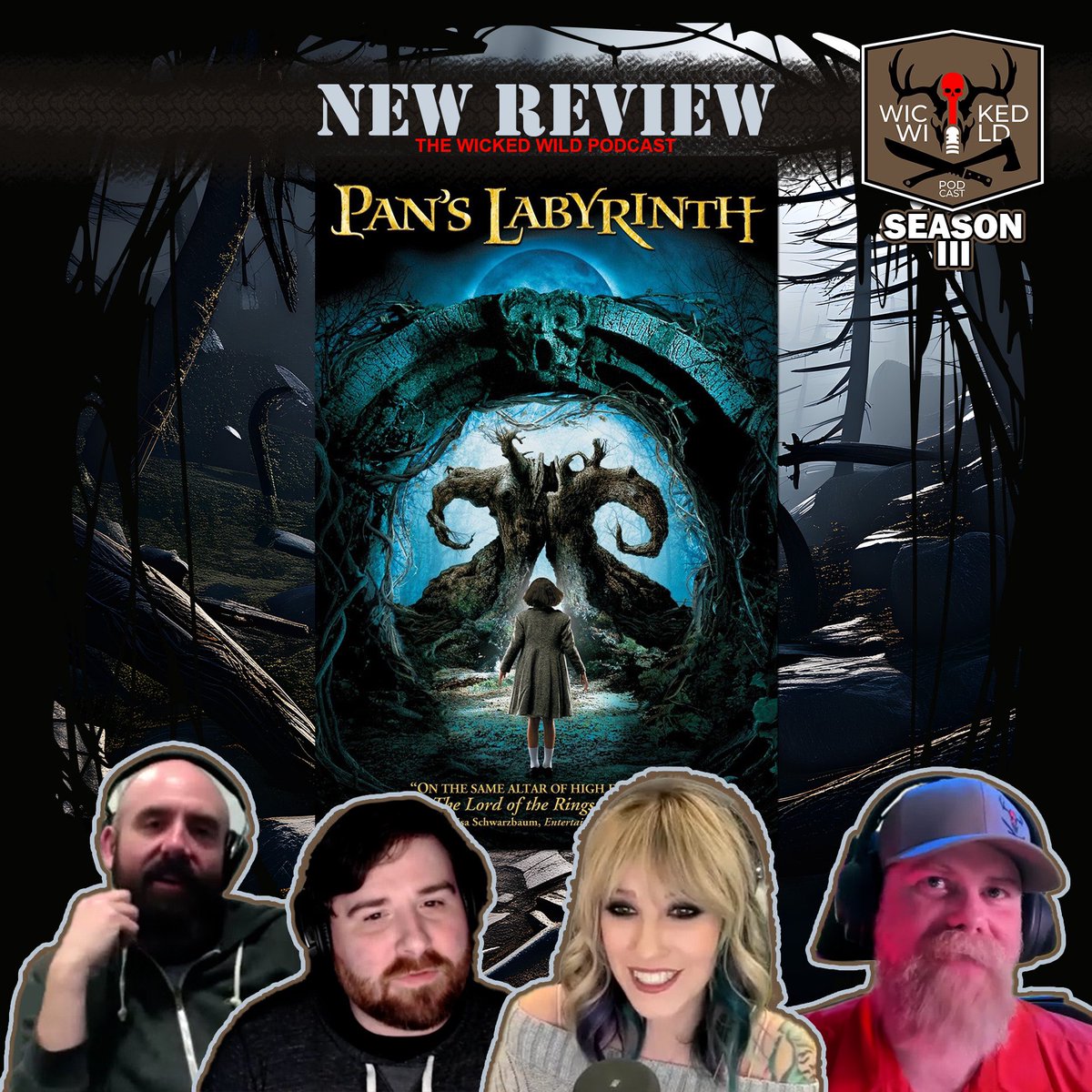 Our final film from @JaimeMichele posted today. We’re so thankful for this block of movies she shared with us! We hope you’ve enjoyed the conversation as much as we have. 🍻🤘 #horror #fantasy #fairytales #guillermodeltoro #panslabyrinth #moviepodcast