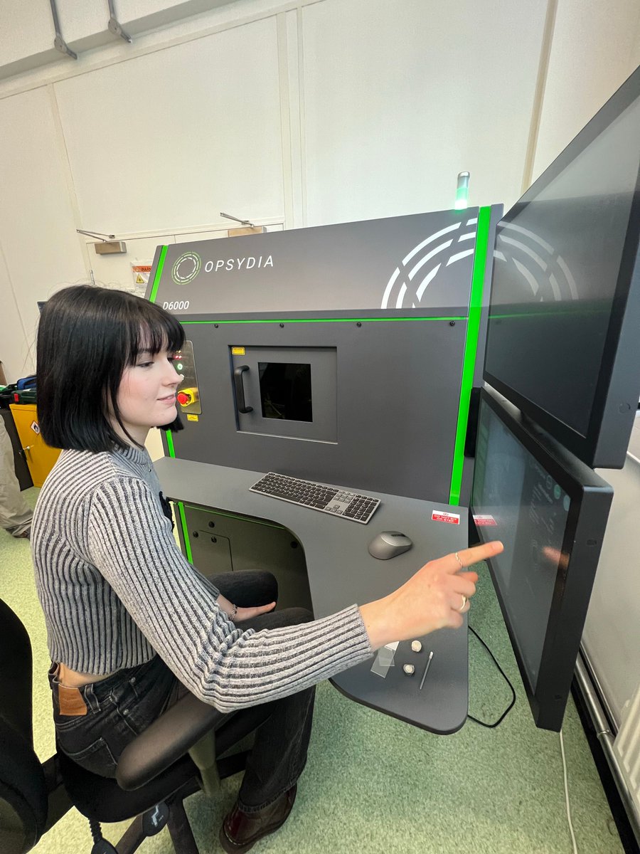 Last week we were thrilled to have Abigail Buckley, a physics student from @UniBirmingham on site, for some hands on experience with the #Opsydia systems. Look behind the scenes at Abigail inscribing a #gemstone. 

Find out how our #lasertechnology works: buff.ly/3KxZhRU