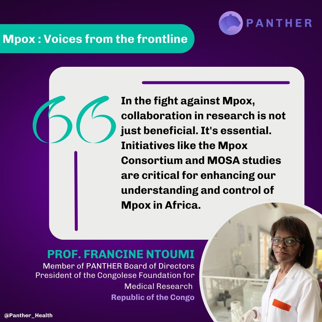 PANTHER_Health (@panther_health) on Twitter photo Our fight against #Mpox is hampered by critical limitations in access to essential medical countermeasures. Prof. <a href="/ffntoumi/">Ntoumi Francine</a> rightly underscores the critical role of collaborative #research in tackling this growing health threat in #Africa.
#GlobalHealth #PANTHERHealth #MOSA Our fight against #Mpox is hampered by critical limitations in access to essential medical countermeasures. Prof. <a href="/ffntoumi/">Ntoumi Francine</a> rightly underscores the critical role of collaborative #research in tackling this growing health threat in #Africa.
#GlobalHealth #PANTHERHealth #MOSA