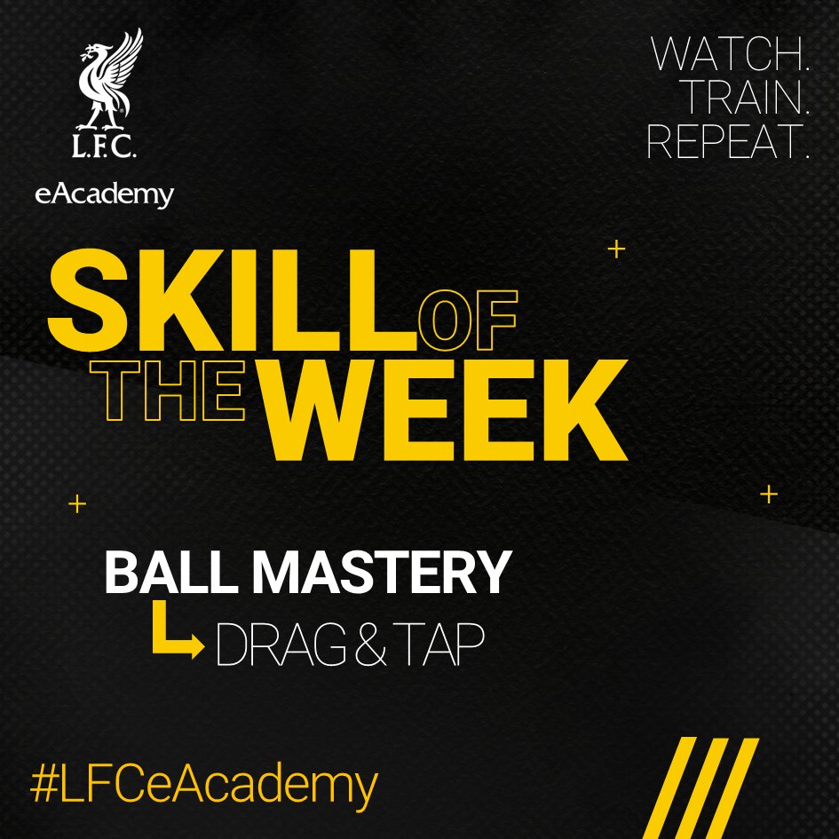 For this week's #LFC eAcademy 𝗦𝗸𝗶𝗹𝗹 𝗼𝗳 𝘁𝗵𝗲 𝗪𝗲𝗲𝗸, we're going to be working on a neat little ball mastery technique.

Skill of the Week: Ball Mastery - Drag & Tap

Share your skills with the hashtag #LFCeAcademy

🔗eacademy.liverpoolfc.com