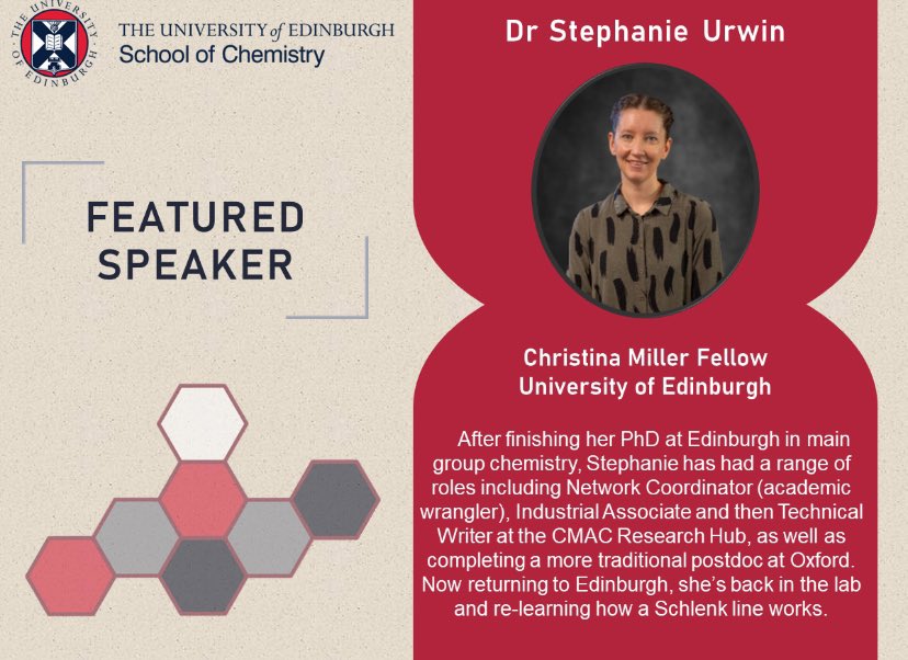 Join us at 4pm in T100 for our April postdoc seminar 😀 This month our speakers are Dr Lukas Hoff from the @LloydJonesLab followed by @StephanieJUrwin who recently returned to Edinburgh as a Christina Miller Fellow 🥳🥼🧪
