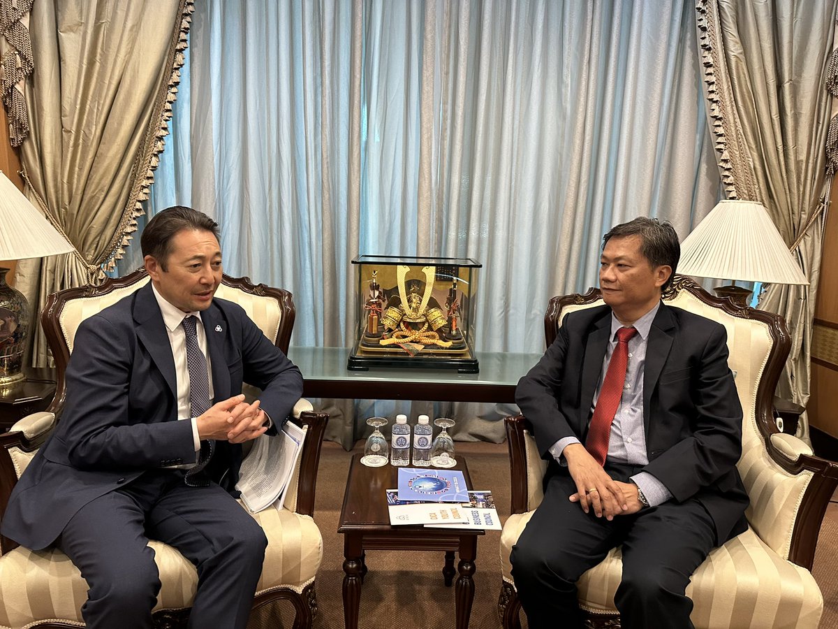 KairatSarybay's tweet photo. Productive exchange with Dep.Director Wattanawit Kachaseni of @TICAcooperation

Appreciated TICA's role in implementing #CICA #CBMs, sharing knowledge with other Member States. TICA's experience is also valuable for the project activities of #CICAFund https://t.co/At0m6LIgem