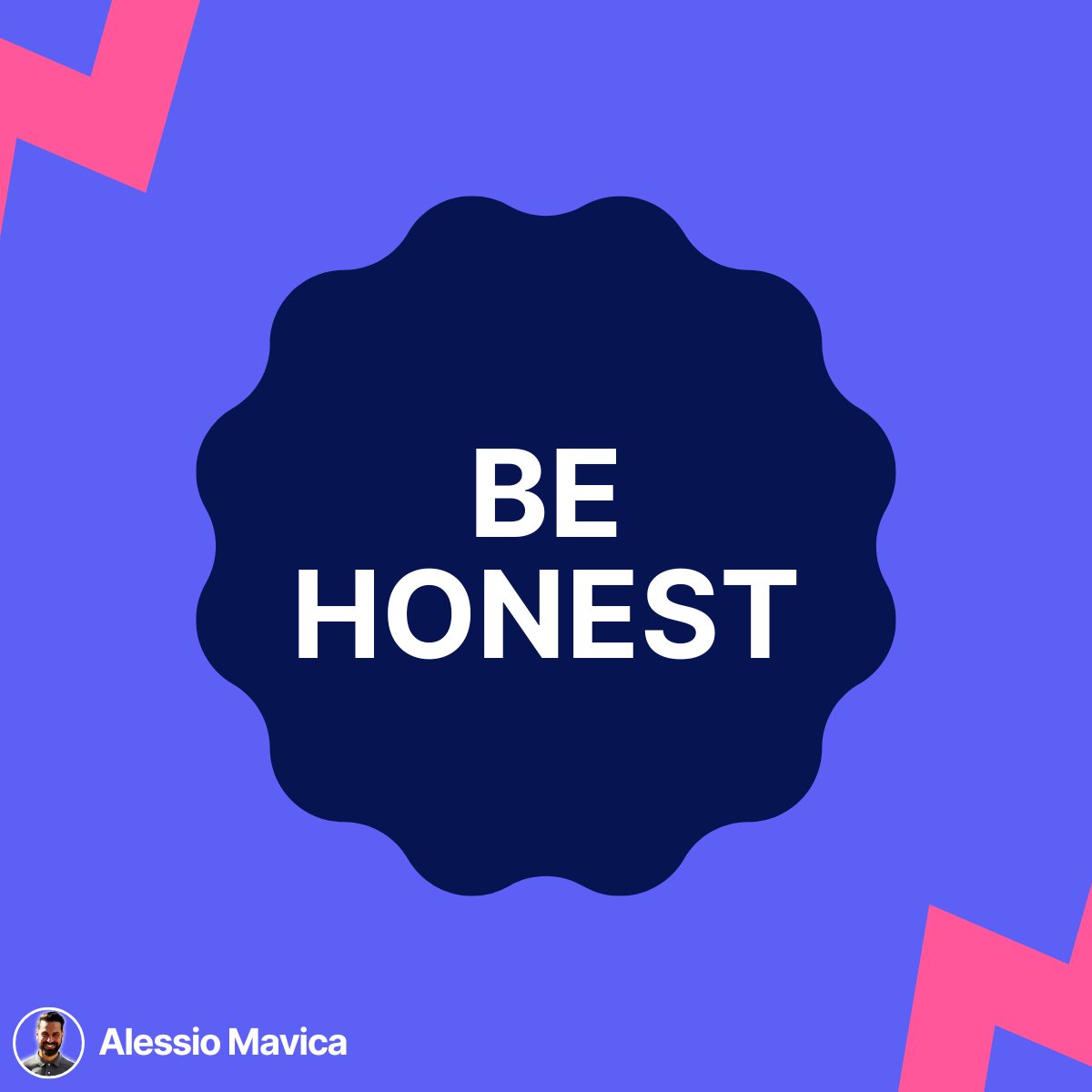 alessiomavica's tweet photo. The ONLY way of building strong relationships

Building a relationship takes time
Whether it's personal or professional

When you manage people or have clients,
you only need one thing to build the trust:

BE HONEST!

--
Want more? Try my newsletter: https://t.co/nTSIypr70J https://t.co/aRjgUOdLrZ