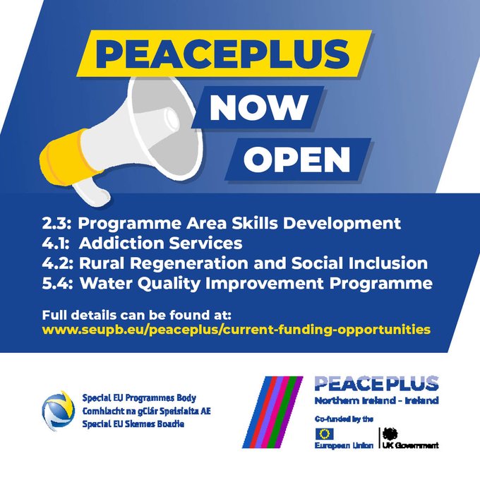 📢Calling rural communities! Eligible groups can now apply to the new €50million Rural Regeneration and Social Inclusion investment funding under the #PEACEPLUS Programme. 🔗Find out more: peaceplussupport.seupb.eu/.../6408221ba.… @SEUPB @RuralCommNet @RuralNetworkNI @nidirect @ExecOfficeNI