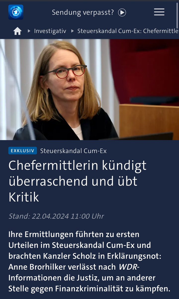 „Die Kleinen hängt man, die Großen lässt man laufen!“

Dass Deutschlands wichtigste #CumEx Staatsanwältin zu meinen früheren Kolleginnen und Kollegen von <a href="/finanzwende/">Finanzwende</a> geht ist eine tolle Nachricht für Finanzwende, aber auch ein Schock. Wir brauchen Staatsanwaltschaften in