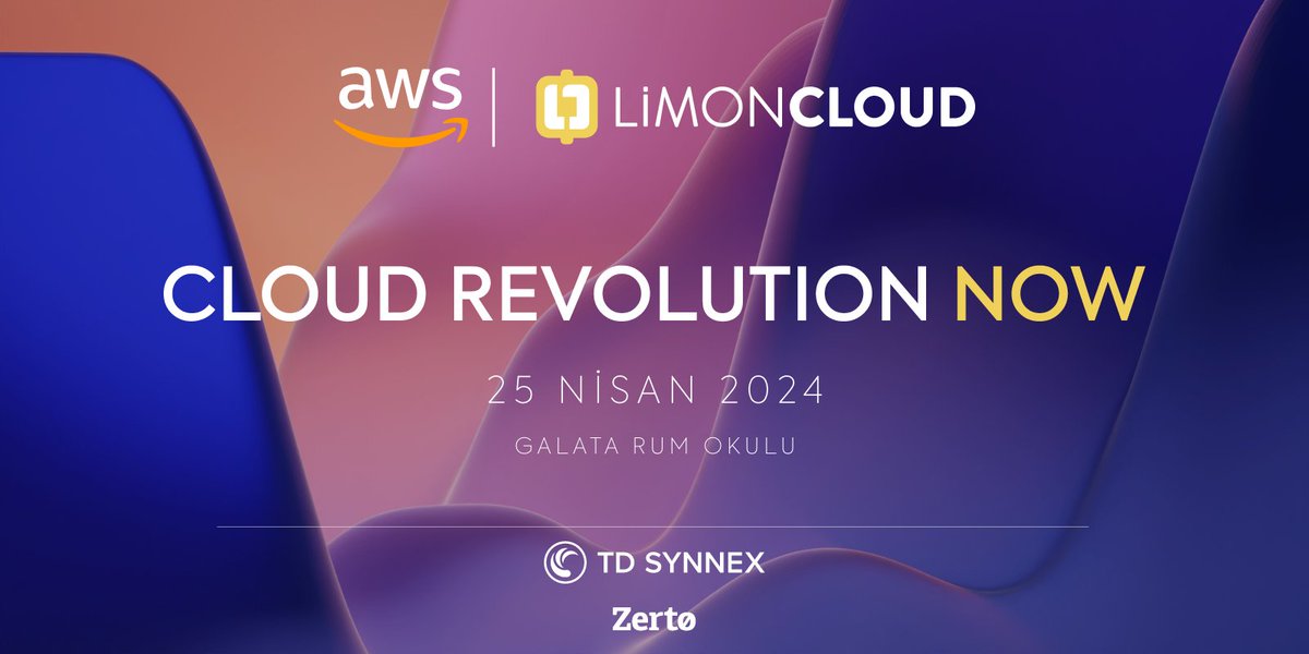 Bulut teknolojilerinin dönüştürücü gücünü ve geleceğin teknoloji trendlerini keşfettiğimiz, değerli iş ortaklarımız Amazon Web Services (AWS) Turkiye, TD SYNNEX Turkey ve Zerto ile bu sene üçüncüsünü planladığımız, Cloud Revolution NOW 2024 etkinliğimize hazır mısınız?🚀
