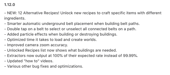builderment's tweet photo. Version 1.12.0 is released on iOS. With it a bunch of new quality of life features and improvements! https://t.co/qRvrd9jWYV https://t.co/8cSj5SWtSP