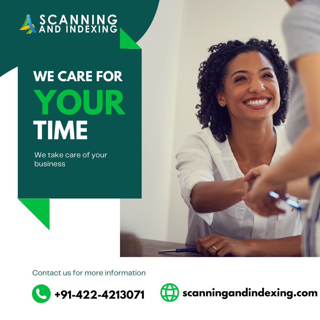 ⏰💼 We Take Care of Your Business, We Value Your Time! Outsource Your Tasks with Us and Experience Efficiency Unleashed. 🌟🚀

🌐 scanningandindexing.com
💌 support@scanningandindexing.com
📲 +91-9895718589

#PrecisionMatters #IndexingExperts #DataOrganization #SecurityForData