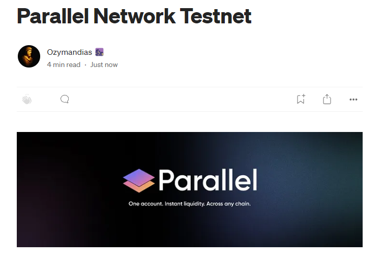 TraderOzy's tweet photo. 🔸 Parallel Network Testnet 🔸

🔹Herhangi bir zincirdeki likiditeyi tek bir yerde birleştiren çok zincirli L2 ağıdır. 
🔹$30M yatırım aldı.
🔹Testnet'i için neler yapabileceğimizi Medium üzerindeki 63. yazımda anlattım👇

🫴 https://t.co/fml1gy4pca

#ParallelNetwork #Testnet https://t.co/NGtEKDcRxs