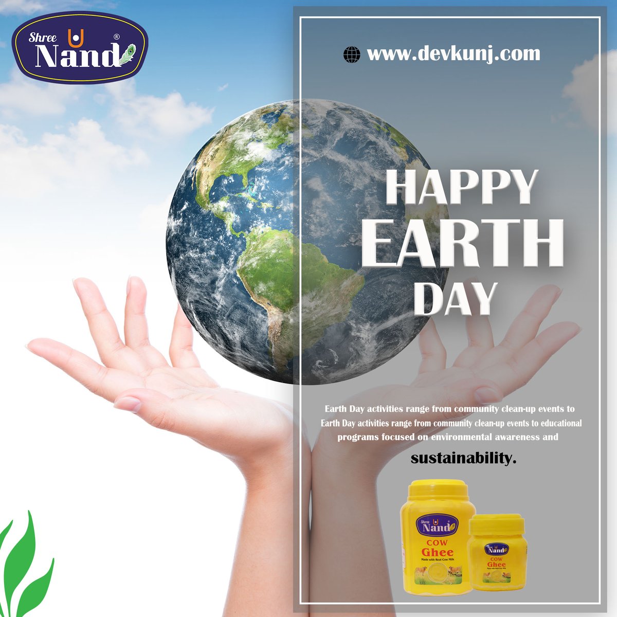 Let's celebrate Earth Day by embracing the goodness of nature with every dollop of Shree Nand Ghee! 🌎✨
.
#shreenandghee #ghee #EarthDay #summer #vibes #goodvibes #NatureNourished #PureGoodness #ShreeNandGhee #SustainableLiving #NourishFromNature