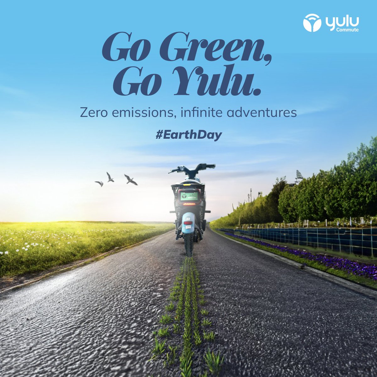 Who needs a cape when you're saving the planet one ride at a time? Here for you, here for the Earth too. 💙 #Yulu #YuluBikes #RideWithYulu #EarthDay2024