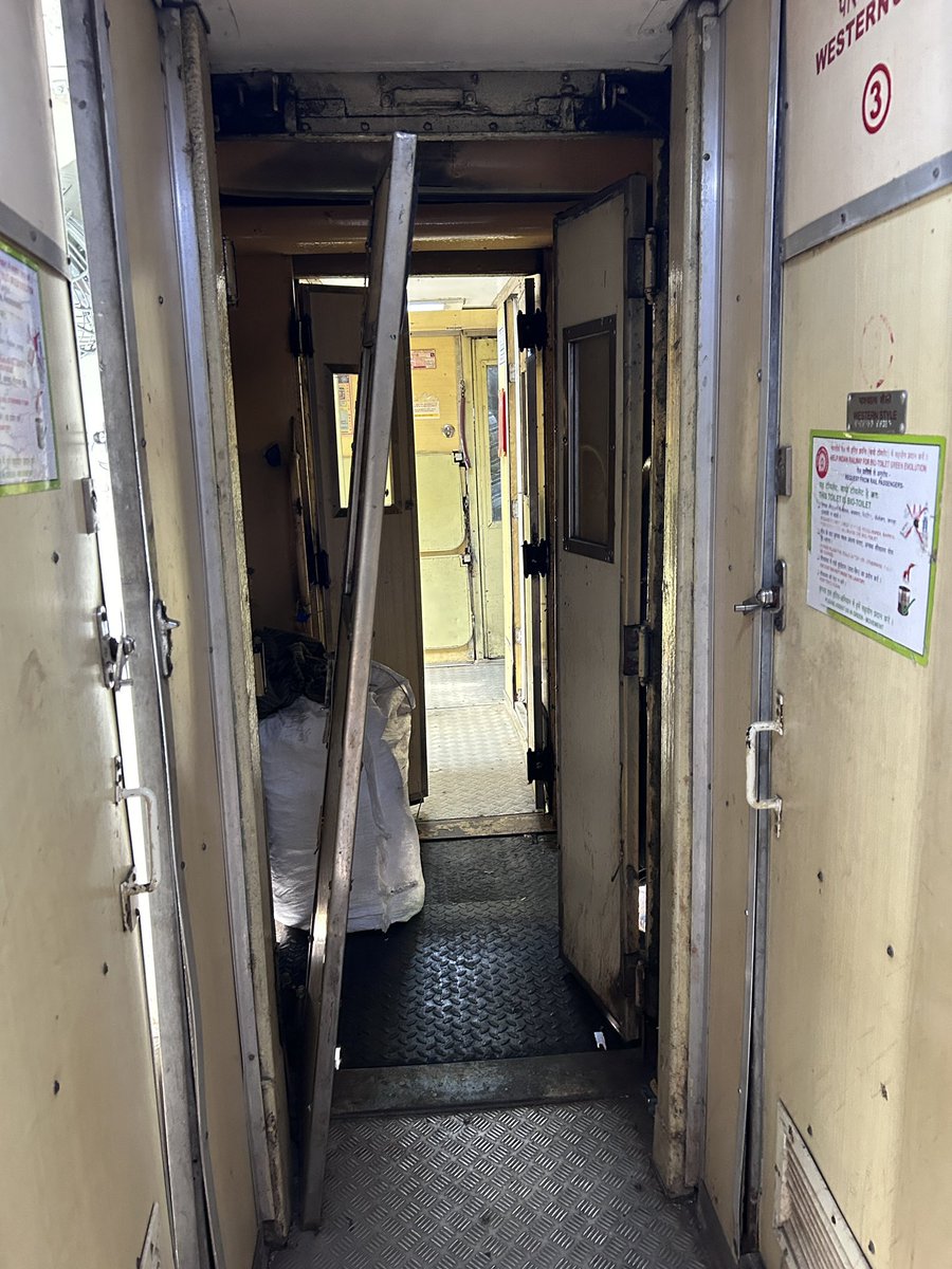 shrinivasbhure's tweet photo. Train no 12769 from Tirupati to Secunderabad train journey date 22 April 2024 . Second AC A2 coach . Bad wash rooms smell used pillow covers dangerous passageway can’t believe https://t.co/79Xk8GMlzl