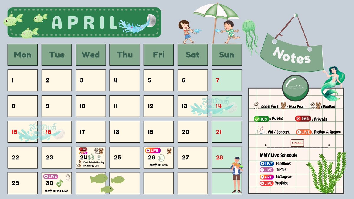 AttentionPeat's tweet photo. Updated APR | week 17 of 2024 📍

ถึงจะเป็นงานปิด อย่างน้อยก็ได้ขยับ ตารางงานเดือนเมษาได้ 1 วันแล้ว! เย่!!

ミ☆ @fort_fts @peatwasu ♡彡
#FortFTS #Peatwasu 
#FortPeat #BabyFeat 
#ATTPscd2024 https://t.co/oUh4AB6hAR