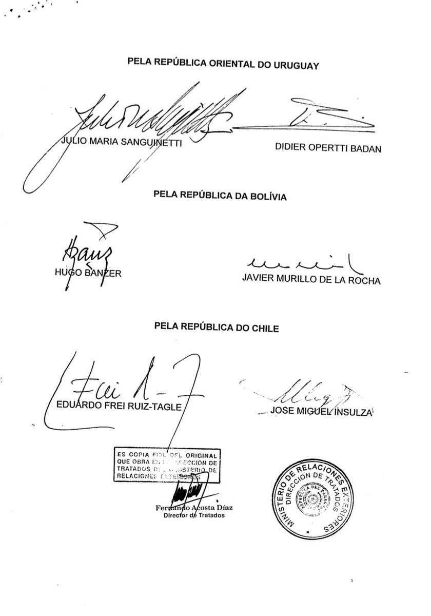 Estimados Presidentes del Mercosur, Seguramente ustedes conocen el Protocolo de Ushuaia sobre Compromiso Democrático en el MERCOSUR, firmado en 1998, que constituye un importante instrumento jurídico/político que apunta a garantizar el régimen democrático entre sus signatarios,