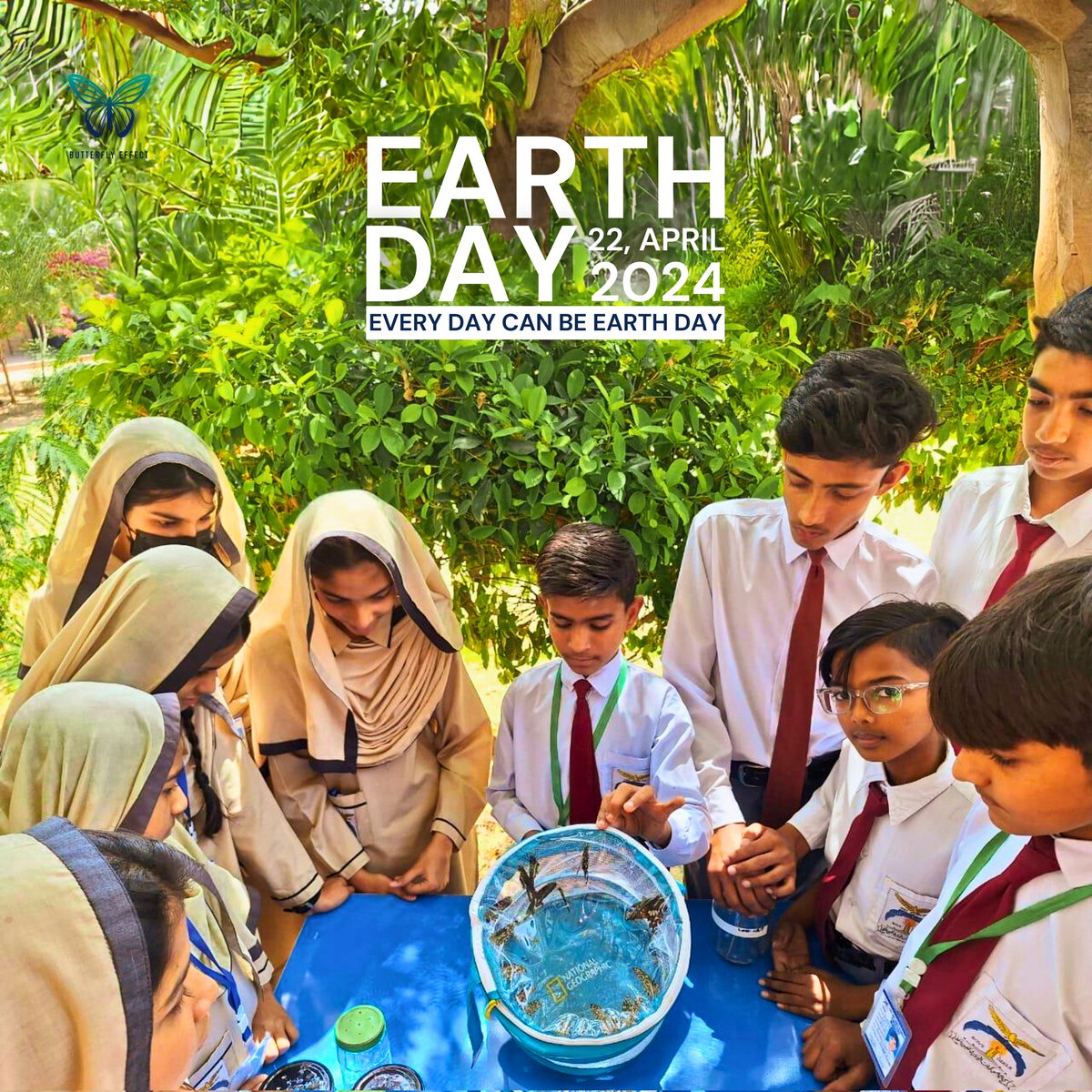 Happy Earth Day. Today, let's unite in a shared mission: to nurture our planet and safeguard its biodiversity. 

Photo from Church Mission School (CMS) Karachi. Students are ready to release rescued butterfly back to the wild.

#EarthDay #ButterflyEffect #ERA