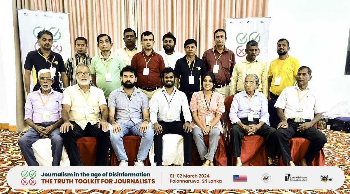 Excited to lead workshops with
@USEmbSL on 'Journalism in the Age of Disinformation: The Truth Toolkit'. Empowering journalists in Polonnaruwa District to spot & avoid misinformation. 

#MediaLiteracy #FactChecking #SriLanka