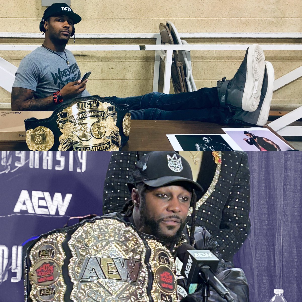 Congrats to former @NextGenTN Champion @swerveconfident on winning the @AEW Championship! #AEWDynasty