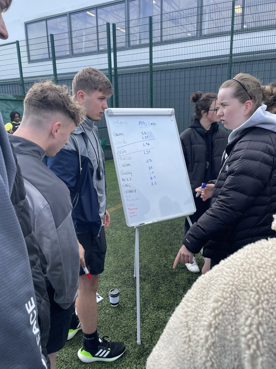 Our 1st Years were hard at it this week learning how to calculate and prescribe aerobic conditioning using Maximal Aerobic Speed. Students worked hard to experience the these sessions to have empathy with athletes when they prescribe them! @TheSSTofficial @YorkStJohn