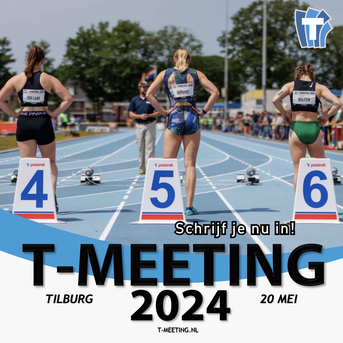 T-Meeting 2024 zal plaats vinden over precies 4 weken op maandag 20 mei! Ben jij al ingeschreven voor de T-Meeting?🔥

_________________________

T-Meeting 2024 will take place in exactly 4 weeks on Monday, May 20! Have you already registered for the T-Meeting?🔥