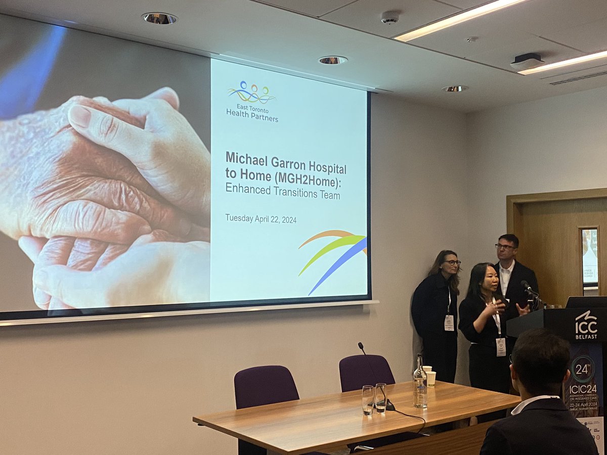 “Michael Garron Hospital to Home” My colleagues from @MGHToronto @VHACaregiving @Spectrum_HC @WoodGreenDotOrg presenting @IFICInfo @QuonRN David Dry & Chantel Marshall @ETHPnews #ICIC24 @Anne_Wojtak