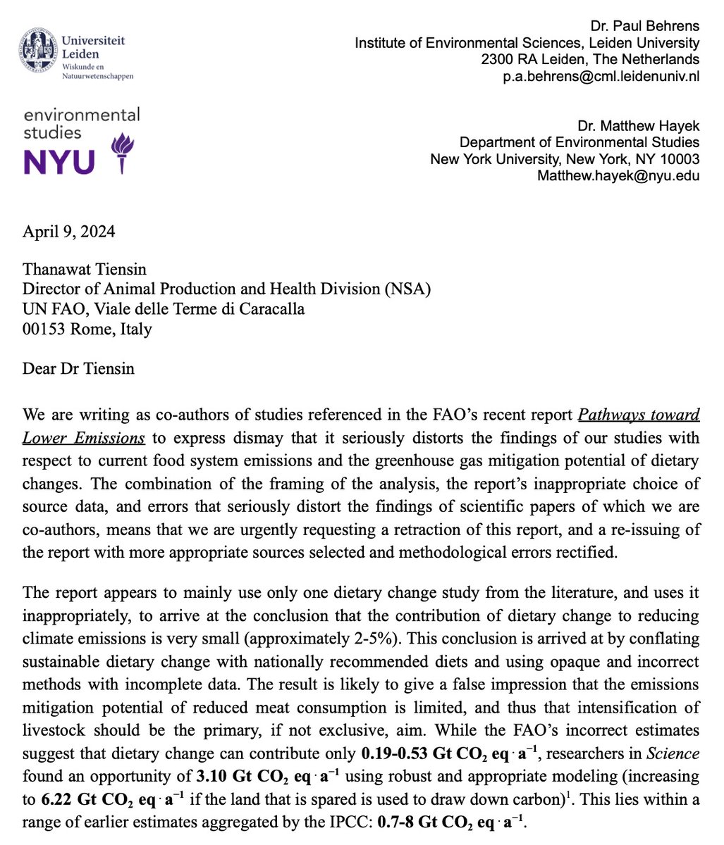 We are calling on the FAO to retract the report and correct the many pages of errors we found. Please share widely 📢 

You can dig into the full list of issues here: universiteitleiden.nl/binaries/conte…