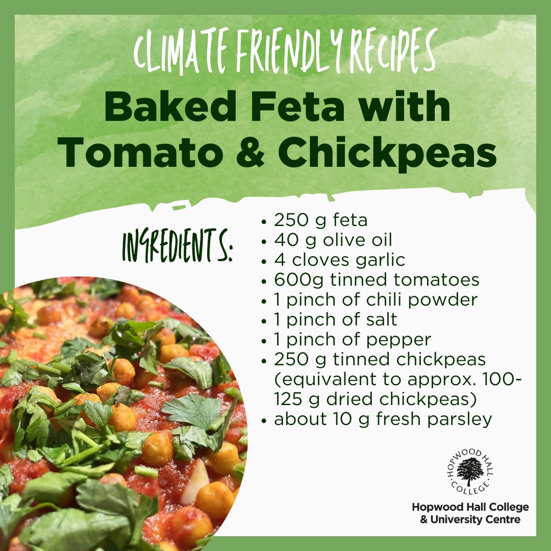 Have you tried a climate-friendly recipe? In celebration of Green Week, we have found some quick and easy recipes to make cooking more sustainable and eco-friendly! Check out the full recipe here: climate-friendly-cooking.com/recipe/baked-f…