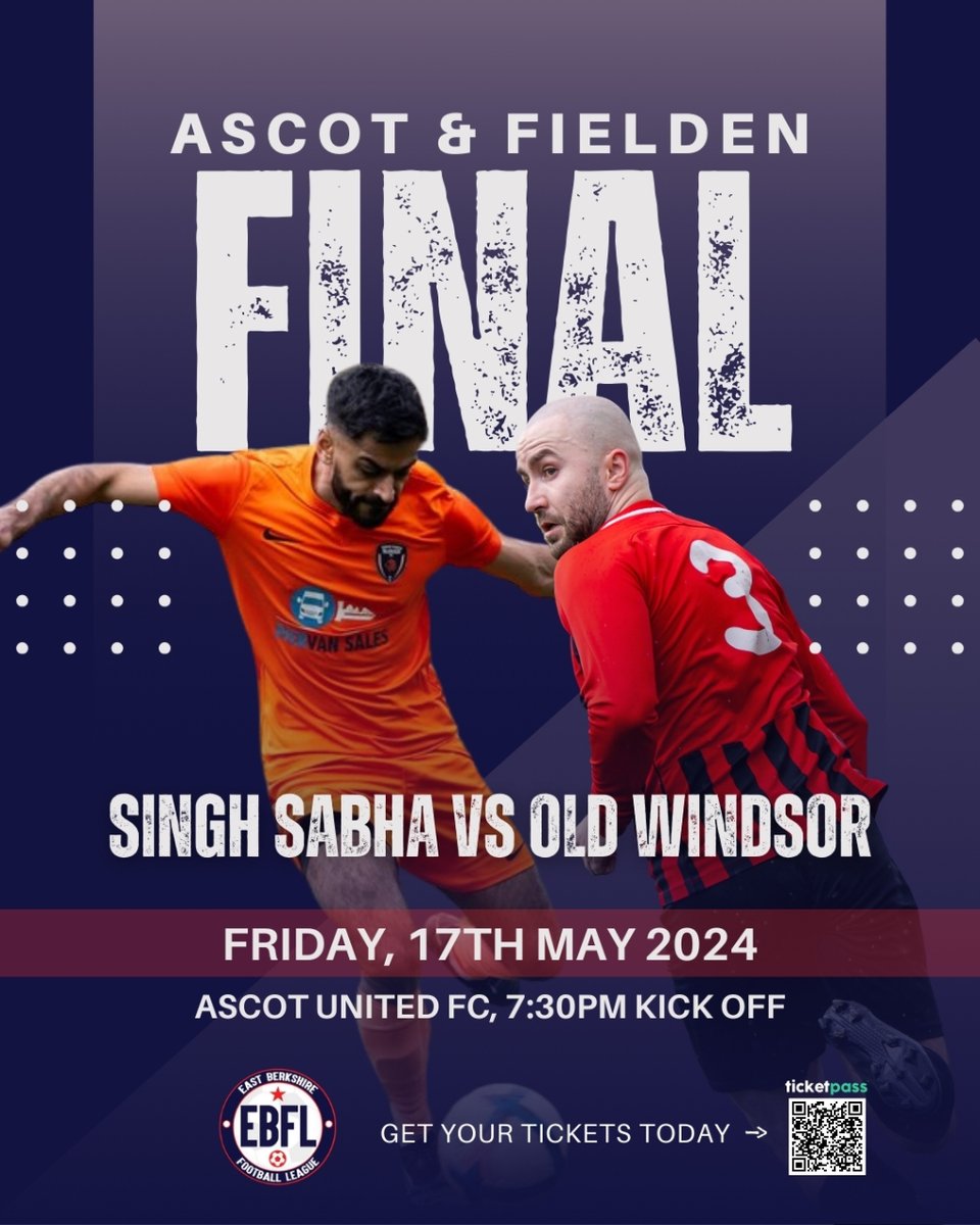 We now know our finalists for the Ascot & Fielden Cup Final on May 17th! 🏆

@SabhaFc vs @OldWindsorFC 
@AscotUnitedFC 
7:30PM Kick Off

Get your tickets now > i.mtr.cool/ttbjqcvrta

#EBFL