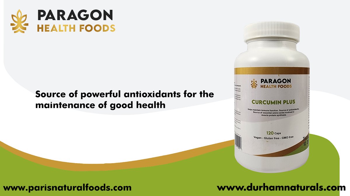 Paragon Health Foods Re-Introduces Curcumin Plus! A source of powerful antioxidants for the maintenance of good health! Also a powerful anti-inflammatory that can help manage arthritic pain! #parisnaturalfoods #durhamnaturalfoods #paragonhealthfood