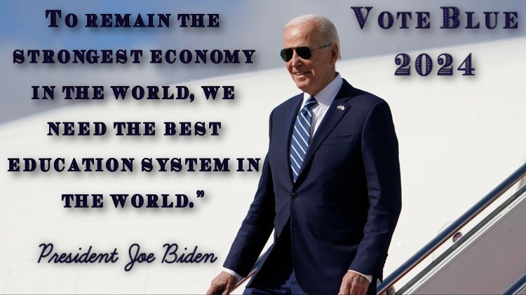 Today is , April 22, 2024 & POTUS Joe R. Biden has been in office for 1,188 days. President Biden wants to continue making college more affordable, expand pre-kindergarten for 3 & 4 year olds, and provide pay raises to teachers. Tap💙RT for #JoeBiden #VoteBlue2024