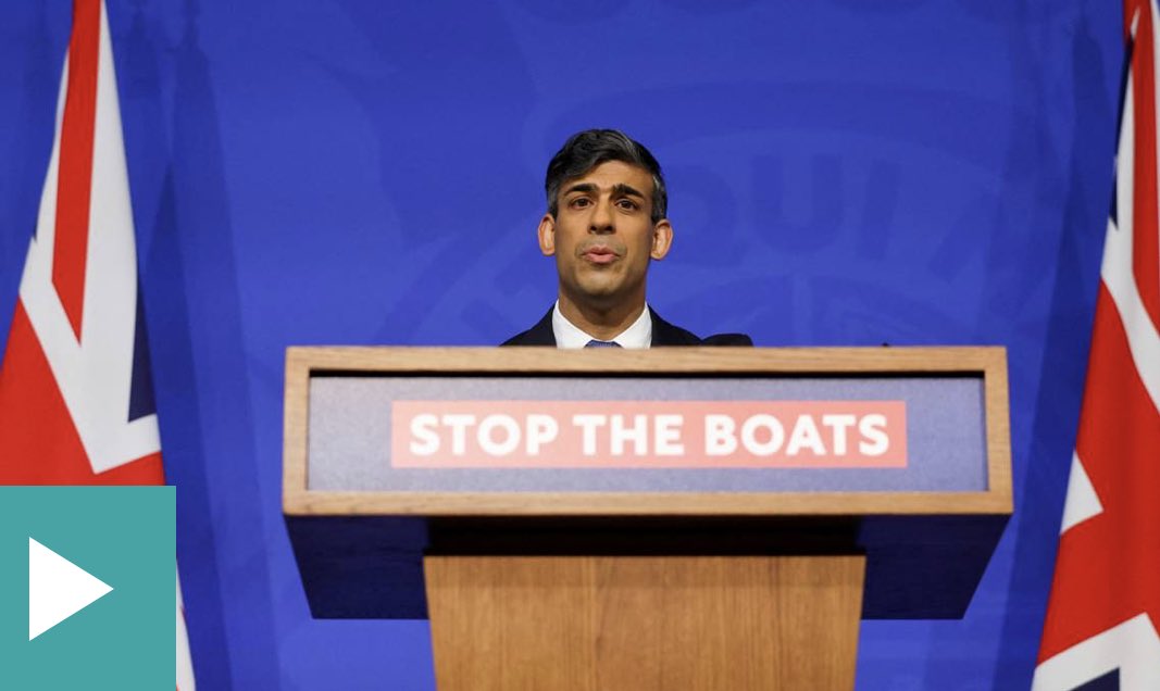 I’m embarrassed to be a citizen of a country that has this written on an official lectern! It’s a malignant distraction technique aimed at an increasingly racist & poorly informed minority who don’t know they’re being played! @RishiSunak is making “in the loop” a total reality