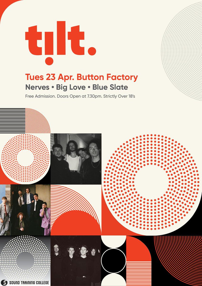 Tilt #26 takes place tomorrow night in @ButtonFactory22 featuring these three great acts. Doors 7.30pm 👁️