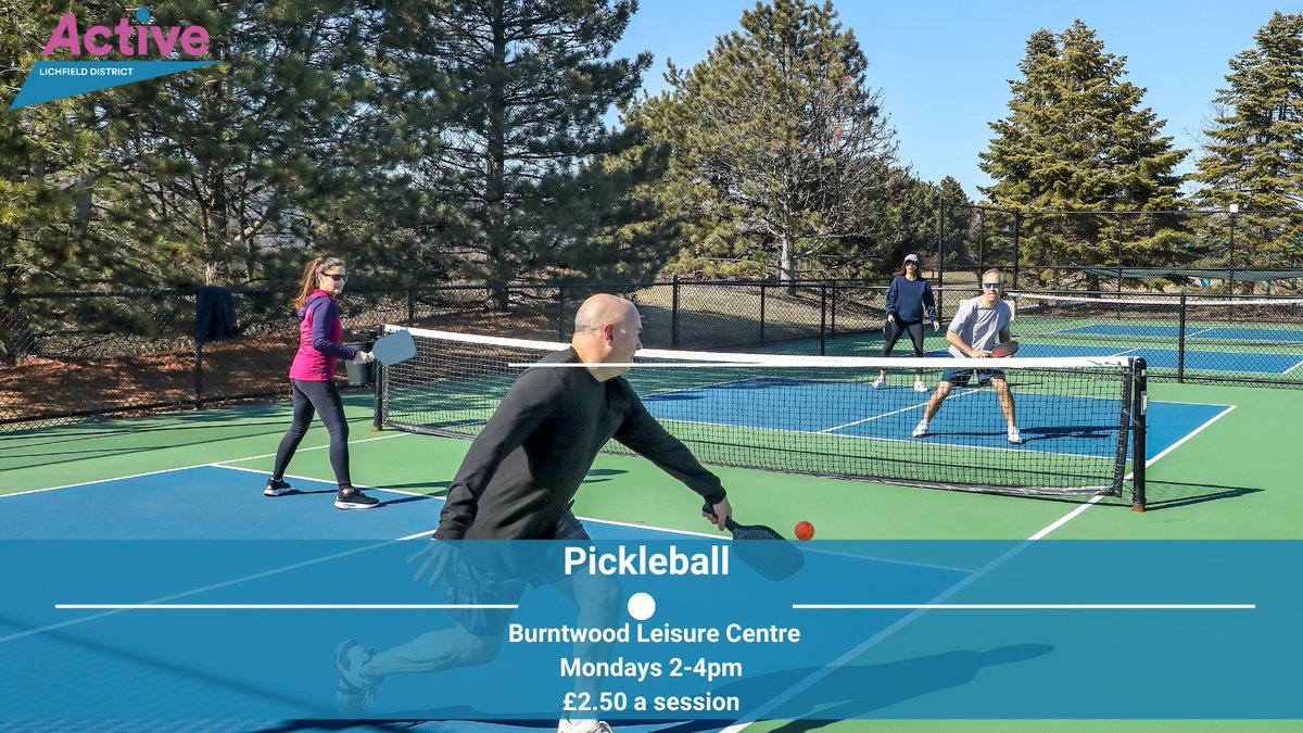 🏓Join us for out Pickleball Sessions at Burntwood Leisure Centre today at 2-4pm

For more visit: bit.ly/42MZfi5