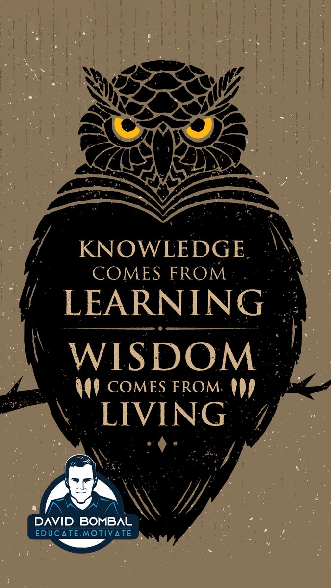 Knowledge comes from learning. Wisdom comes from living.

#DailyMotivation #inspiration #motivation #bestadvice #lifelessons #changeyourmindset