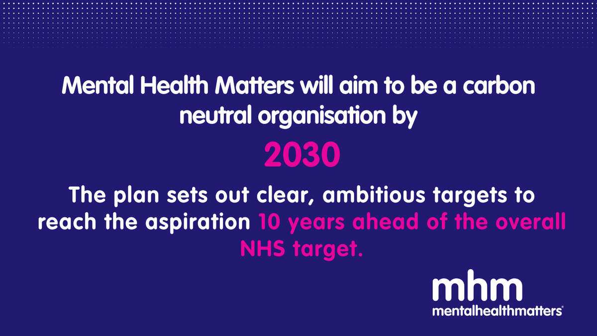 MHM_Info's tweet photo. This #EarthDay, we're proud to say that Mental Health Matters will aim to be a carbon neutral organisation by 2030. 

Our plan sets out clear ambitious targets to reach the aspiration 10 years ahead of the overall NHS target. https://t.co/hn8auJlKHE