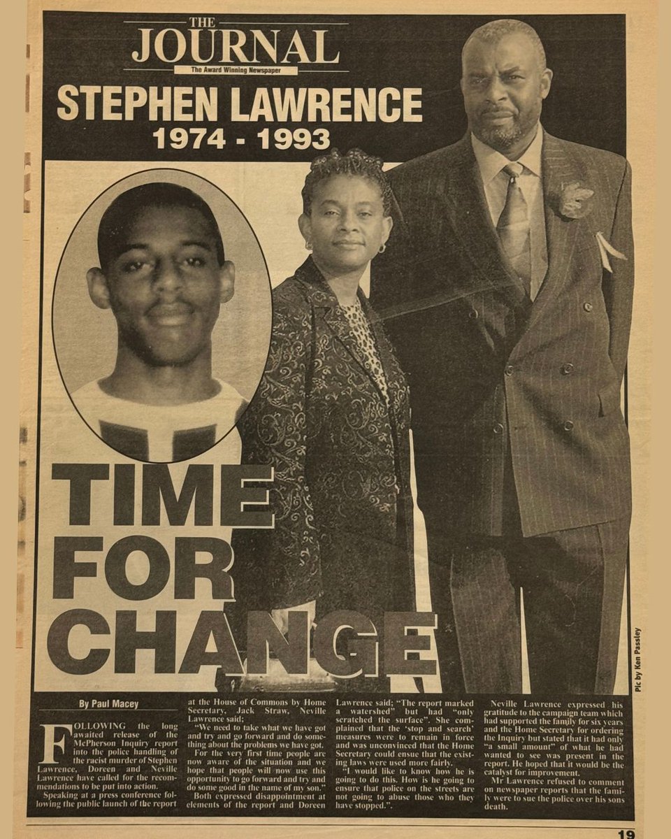 Today we invite you to honour the life of Stephen Lawrence. Through reflection, learning, & action, let's unite to inspire change and shape a brighter future. Image Ref. No.: PRESS/21: The Journal, press cutting relating to the murder of Stephen Lawrence circa 1997 to 2000.