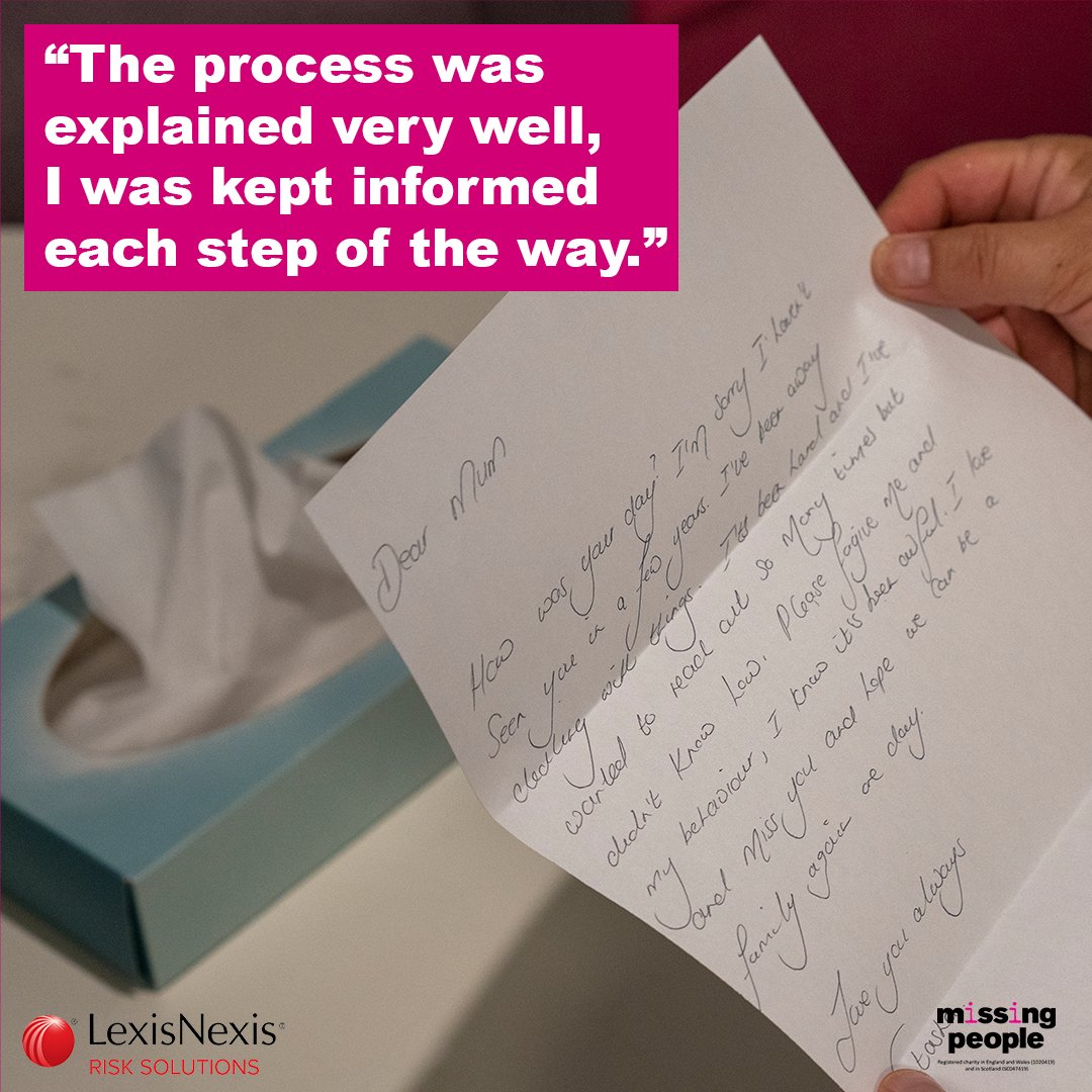 If you've lost contact with a family member and are looking to reconnect with them, we might be able to help via our Lost Contact Tracing Service. Thanks to @LexisNexisRisk for their ongoing support with this service. Learn more about the service: misspl.co/XnO050Rg3GK