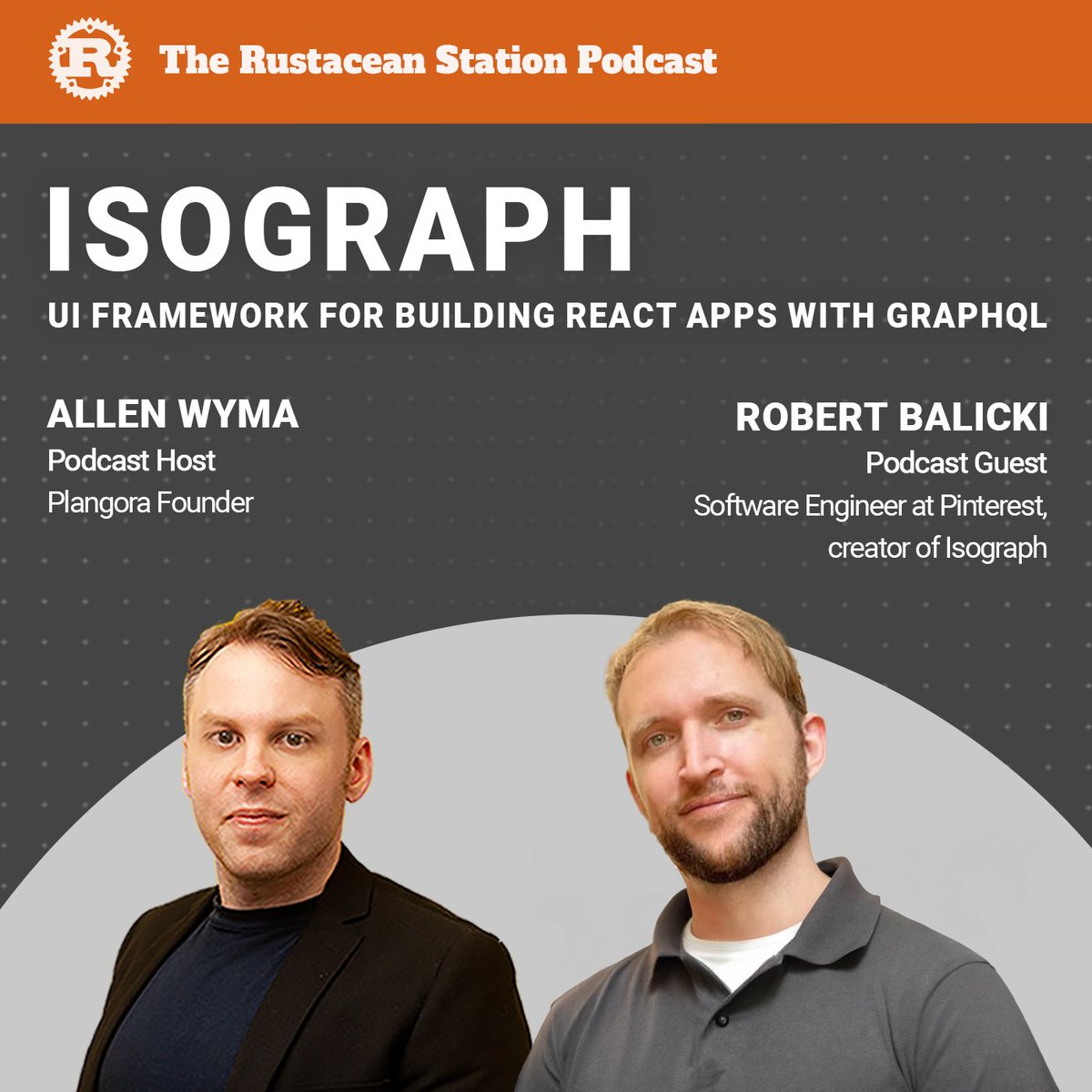 New episode is out on @rustaceanfm  - join @allenwyma as he talks to @StatisticsFTW about Isograph, a UI framework for building React apps with GraphQL, built in Rust by Robert. Tune in for discussions on GraphQL concepts, leveraging Rust, & insights into Isograph's development.