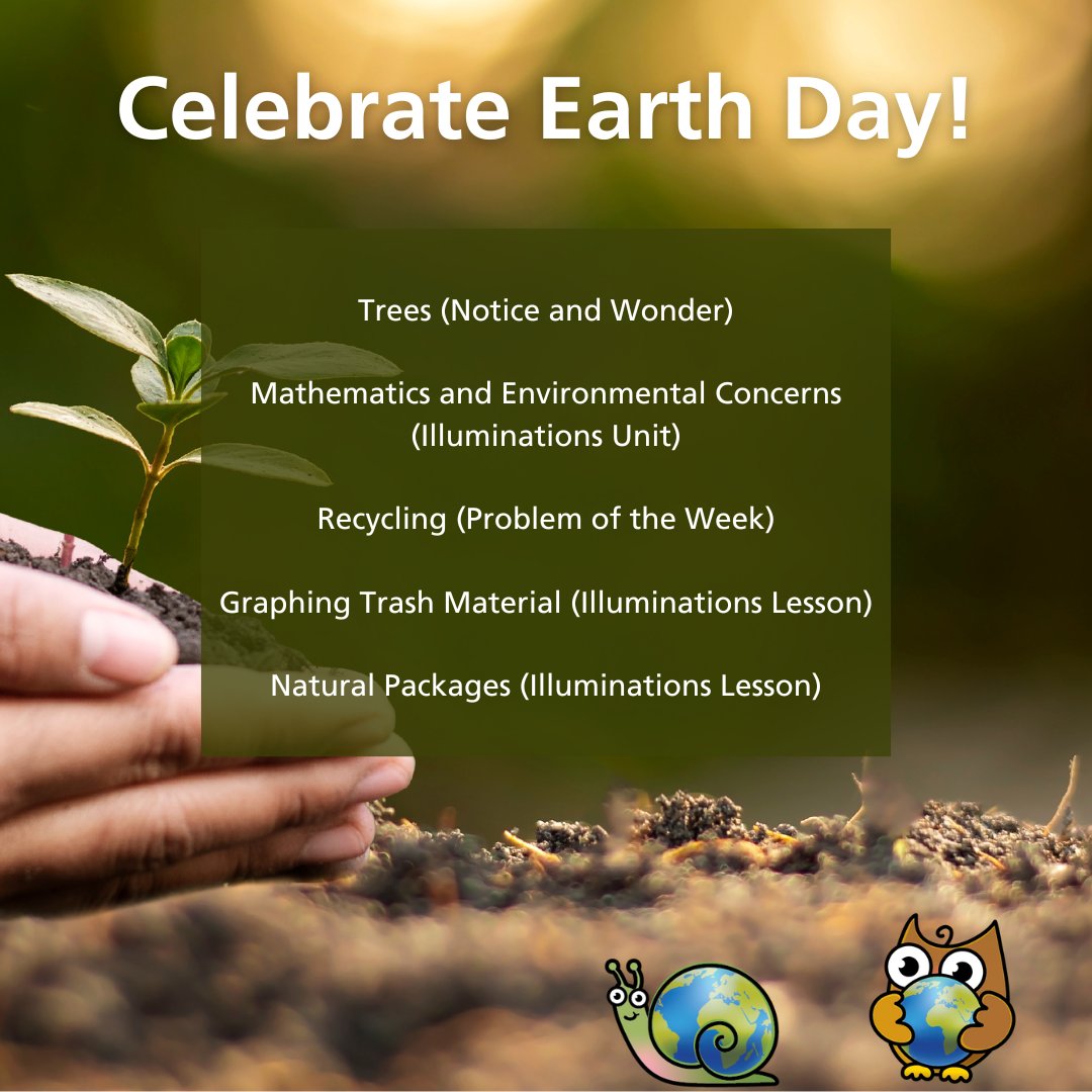 Happy #EarthDay! 🌎 Celebrate with your students using the following NCTM classroom resources: nctm.link/3TTDM Tell us how you plan to celebrate in your classroom today! 👇