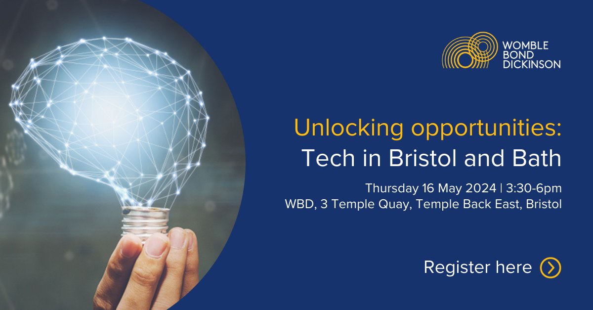 Bristol and Bath businesses: do you want to unlock new tech opportunities in your region? 🔐 Discover the key to digital success in Bristol and Bath at our next event, in partnership with @WBD_UK, @UKTNofficial and @LloydsBankBiz, on Thursday 16 May 🗓️ ow.ly/oTZN50RjIGW