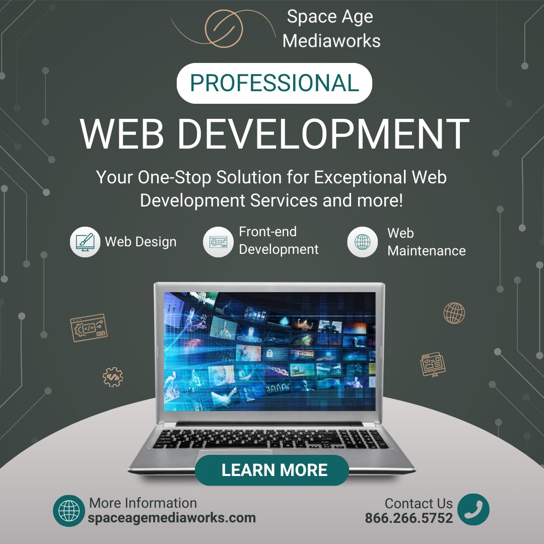 Step up your online game with our custom website building services. 🖥️🚀

From concept to launch, we're here to help you showcase your brand like never before! 🌟💡

spaceagemediaworks.com
866.266.5752

#SpaceAgeMediaworks #BuildYourBrand #OnlineSuccess #WebDevelopment
