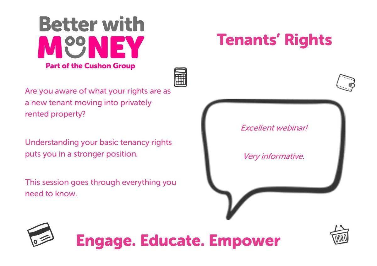 📢📢New webinar topic 📢📢. #TenantsRights 🔑 🏘️

Housing is fundamental to our safety. Help your people be in the best position they can be when finding a home.

Contact us to book this brand new webinar. 

##BetterWithMoney #FinancialEducation #FinancialWellbeing #Tenancy