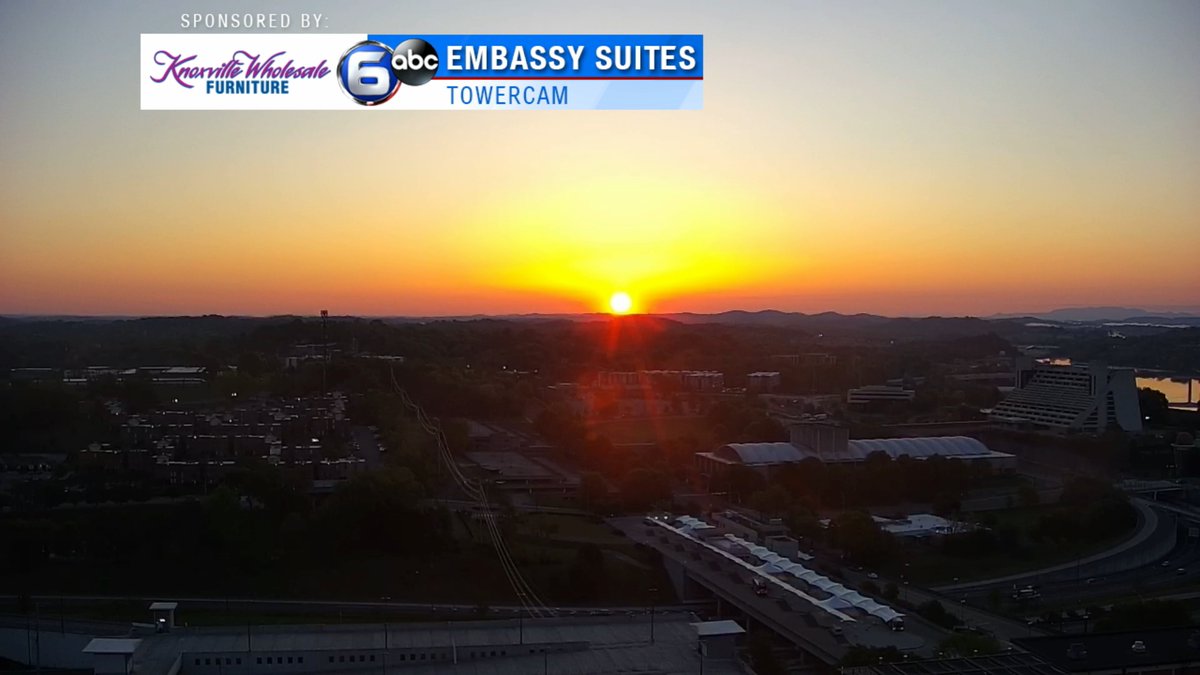 Check out this beautiful sunrise over our Embassy Suites camera right now! Share your sunrise photos below! #TNwx #WATEwx