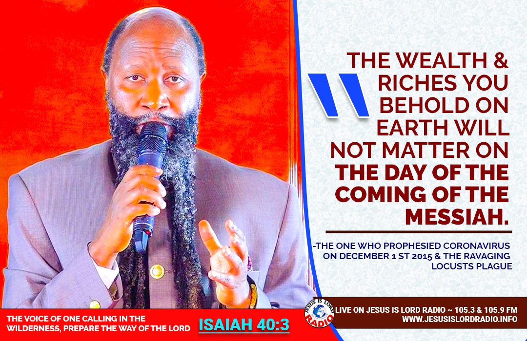 Lazarus in his poverty never looked back, even after seeing all the riches the rich man possessed.

What are you seeing in this world that is making you to loose focus on your eternity?
#TheMessiahIsComing
