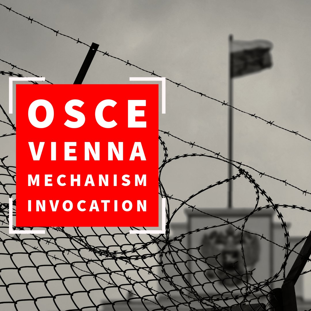 🇲🇪 was among 41 #OSCE states that invoked the #ViennaMechanism on human rights issues in 🇷🇺. Participating states reiterate deep concern regarding severe #HumanRights violations of political prisoners & continue to seek response on the arbitrary arrests & political repression.
