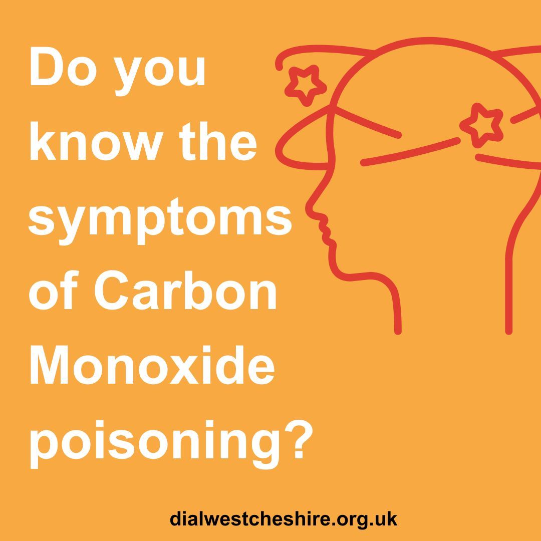 Carbon monoxide is harmful & potentially fatal, so it’s important to know the symptoms to look out for. 

😵 Dizziness or confusion
👀 Blurred vision
❌ Chest pain
😫 Nausea or vomiting

👉 Always act quickly & call 999

#Disability #IndependentLiving #Mobility #Chester #Cadent