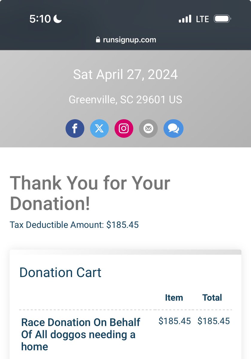 Wahooooo! Thank you to all those who’ve donated so far! We are only $930 from our goal!!! 😃😃😃

37 donations came in over da weekend, so dis morning we donated $185 to da Greenville Humane Society! 💪
#pennylane #muttstrut