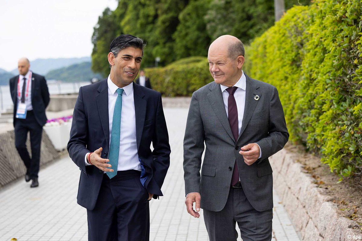 On Wednesday @Bundeskanzler Scholz will welcome @RishiSunak to Berlin. 🇩🇪🇬🇧 As close NATO & G7 allies, it's a great opportunity to discuss major global challenges: Iran; tensions in the Middle East; support for 🇺🇦. Also important to talk about our bilateral relations & 🇬🇧🇪🇺 ties.