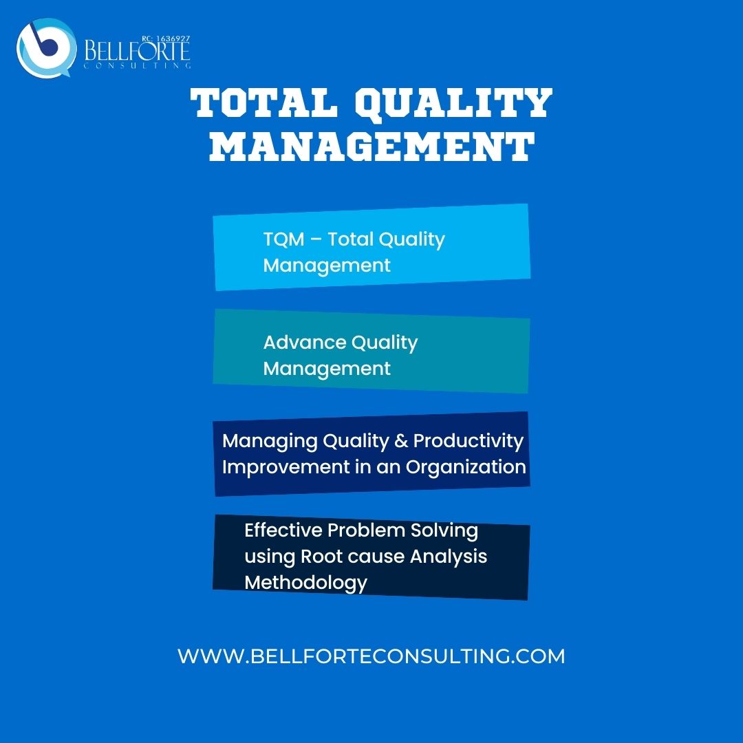 Total Quality Management (10% Discount) on all courses!

For Enquiry & registration:
📞 Call us at: +2348056294828 +2348056294849
📧 Email us at: info@bellforteconsulting.com
🌐 Visit our website: bellforteconsulting.com/training

#qualitymanagement #qualitymanagementsystem