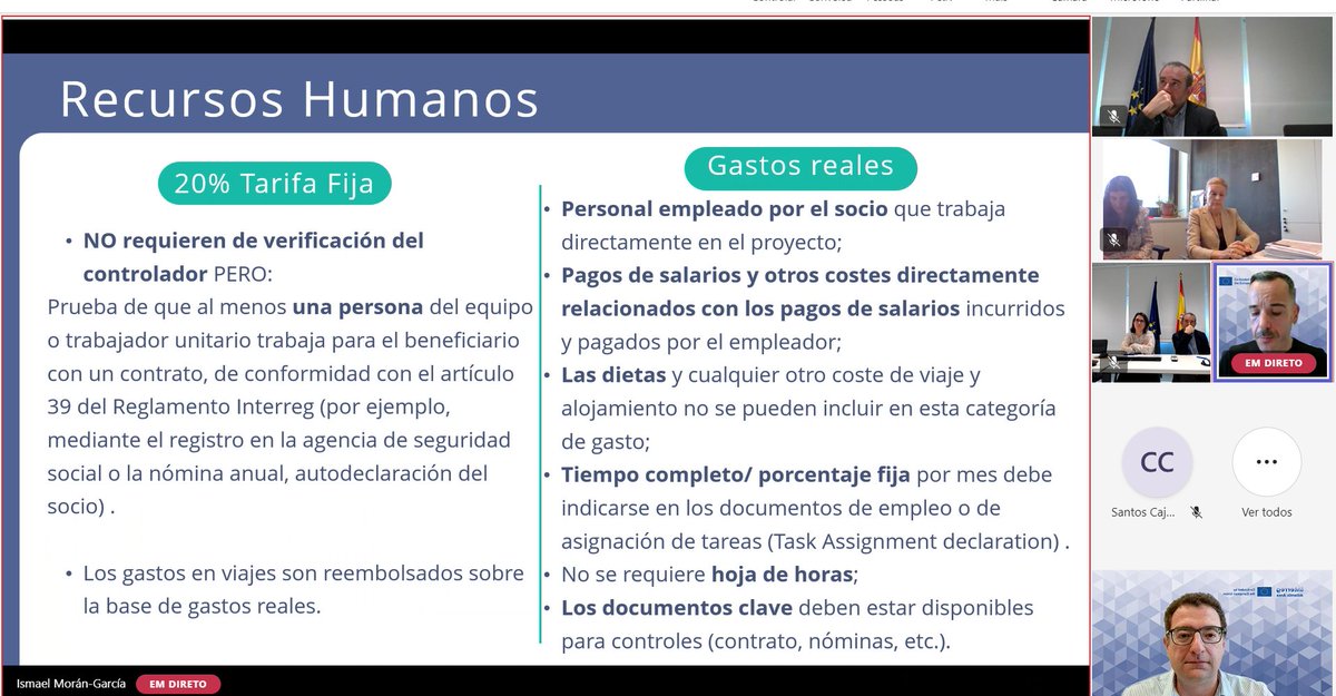 Last week the DG de Fondos Europeos, @Haciendagob, organised the financial seminar for 🇪🇸 beneficiaries and controllers of the 1º call of #Interreg #AtlanticArea. All the presentations and video, in spanish, are available here ⬇️ fondoseuropeos.hacienda.gob.es/sitios/dgfc/ES…